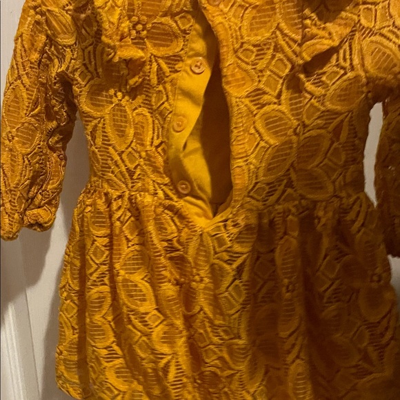 Cat & Jack Mustard Lace Dress - Picture 3 of 4